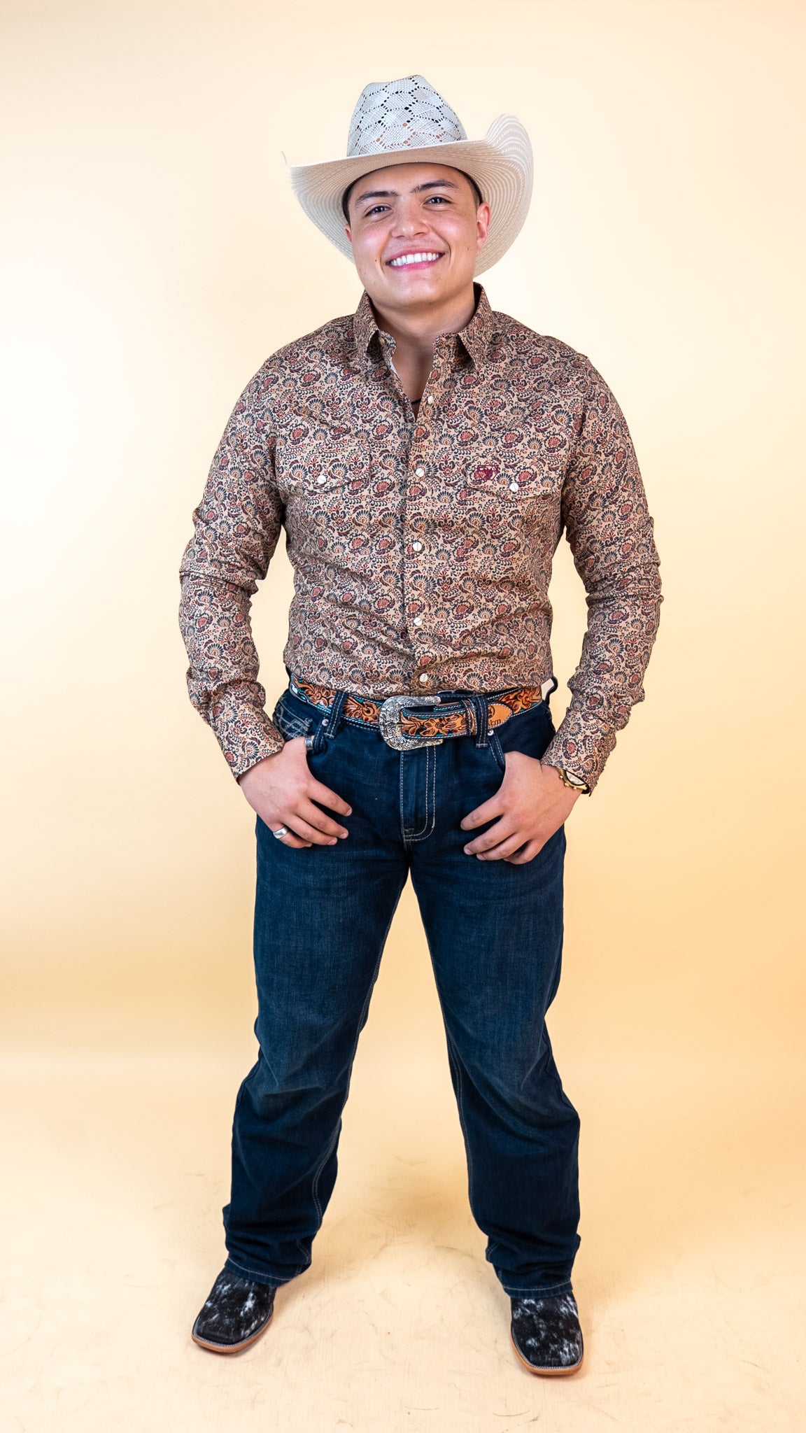 Platini Long Sleeve Haason Pearl Snap