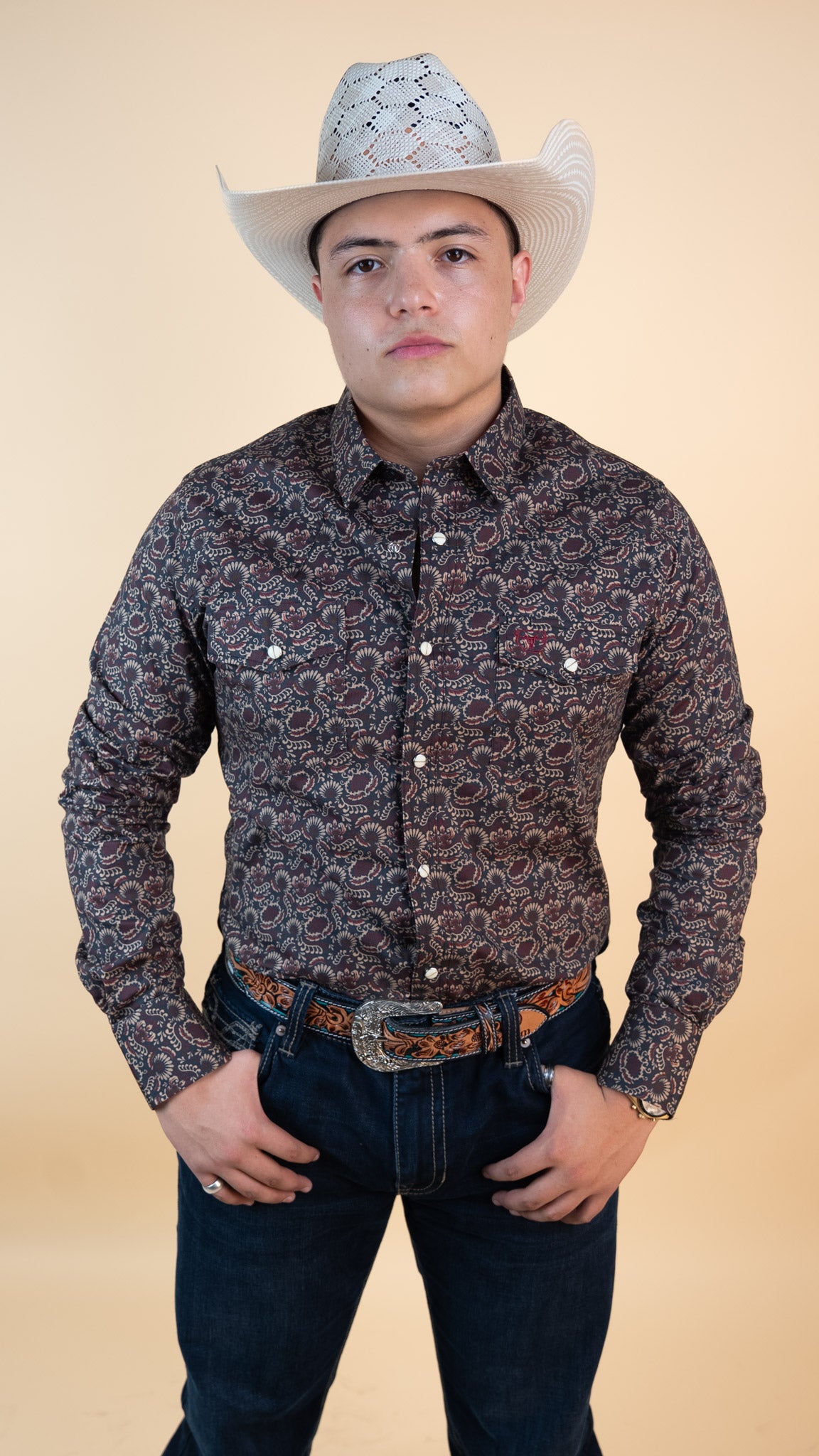 Platini Long Sleeve Haason Pearl Snap