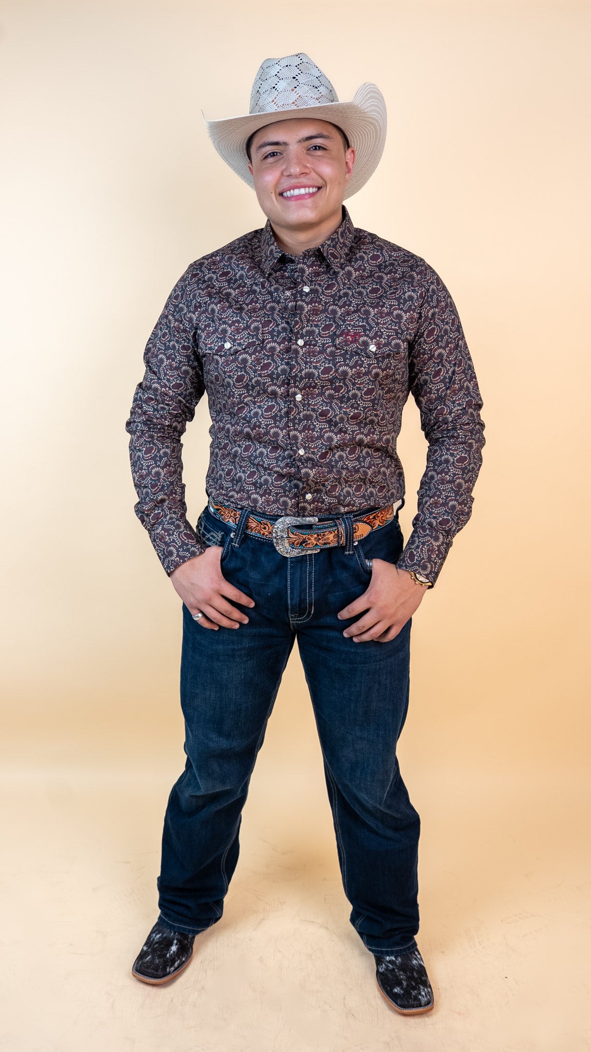 Platini Long Sleeve Haason Pearl Snap