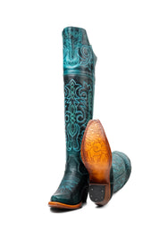 Amour Knee High Snip Toe Cowgirl Boot