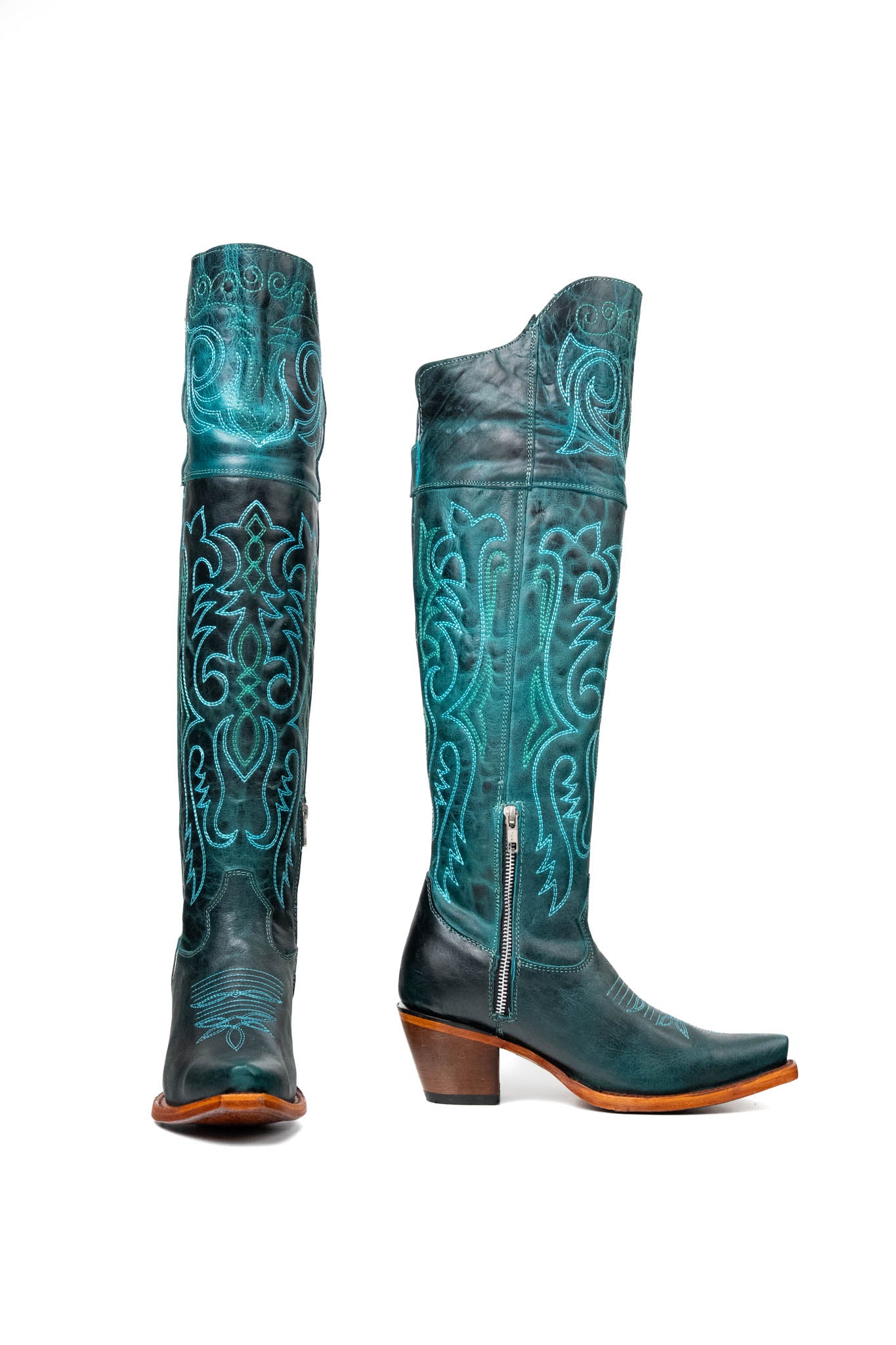 Amour Knee High Snip Toe Cowgirl Boot