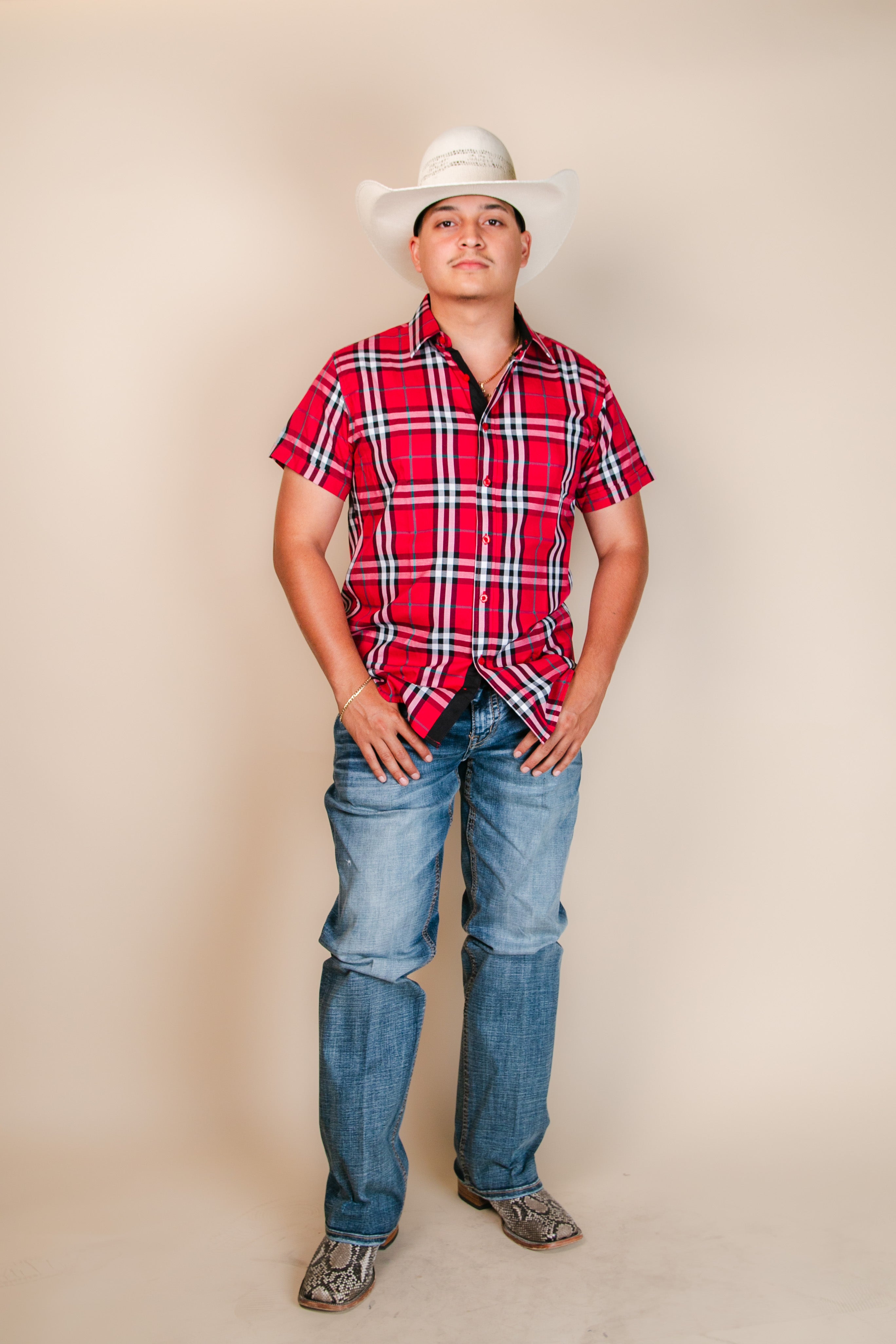 Baldelli Western Short Sleeve Ryan Button Up