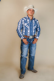 American West Long Sleeve Brandon Pearl Snap