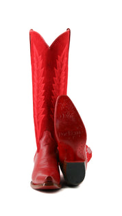Brianna Tall Red Bottom Snip Toe Cowgirl Boot