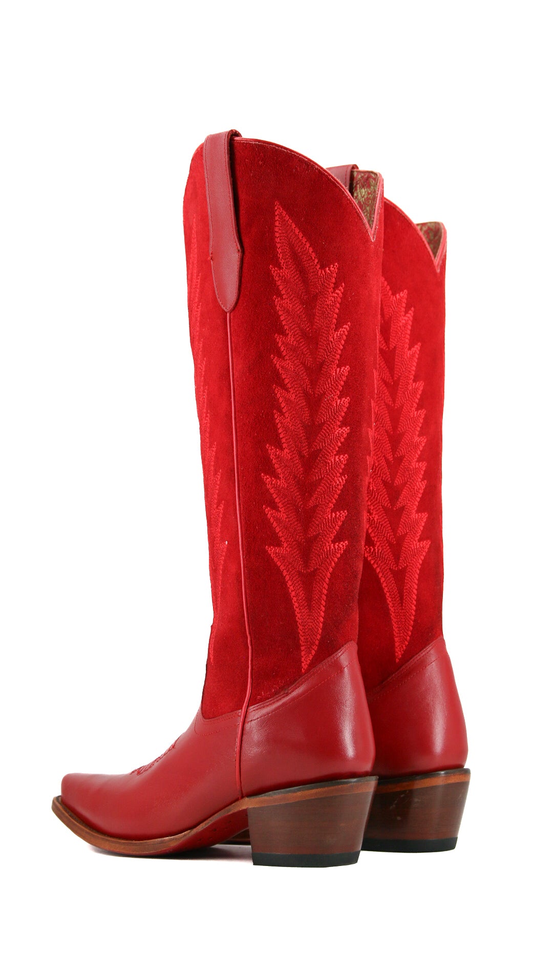 Brianna Tall Red Bottom Snip Toe Cowgirl Boot