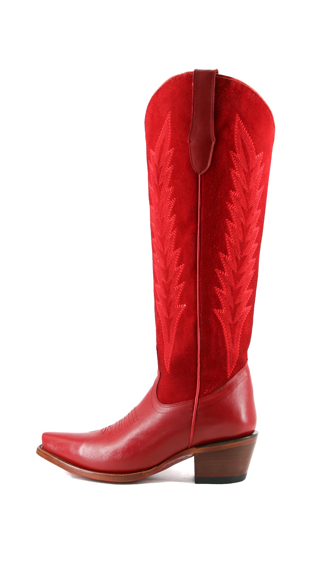 Brianna Tall Red Bottom Snip Toe Cowgirl Boot