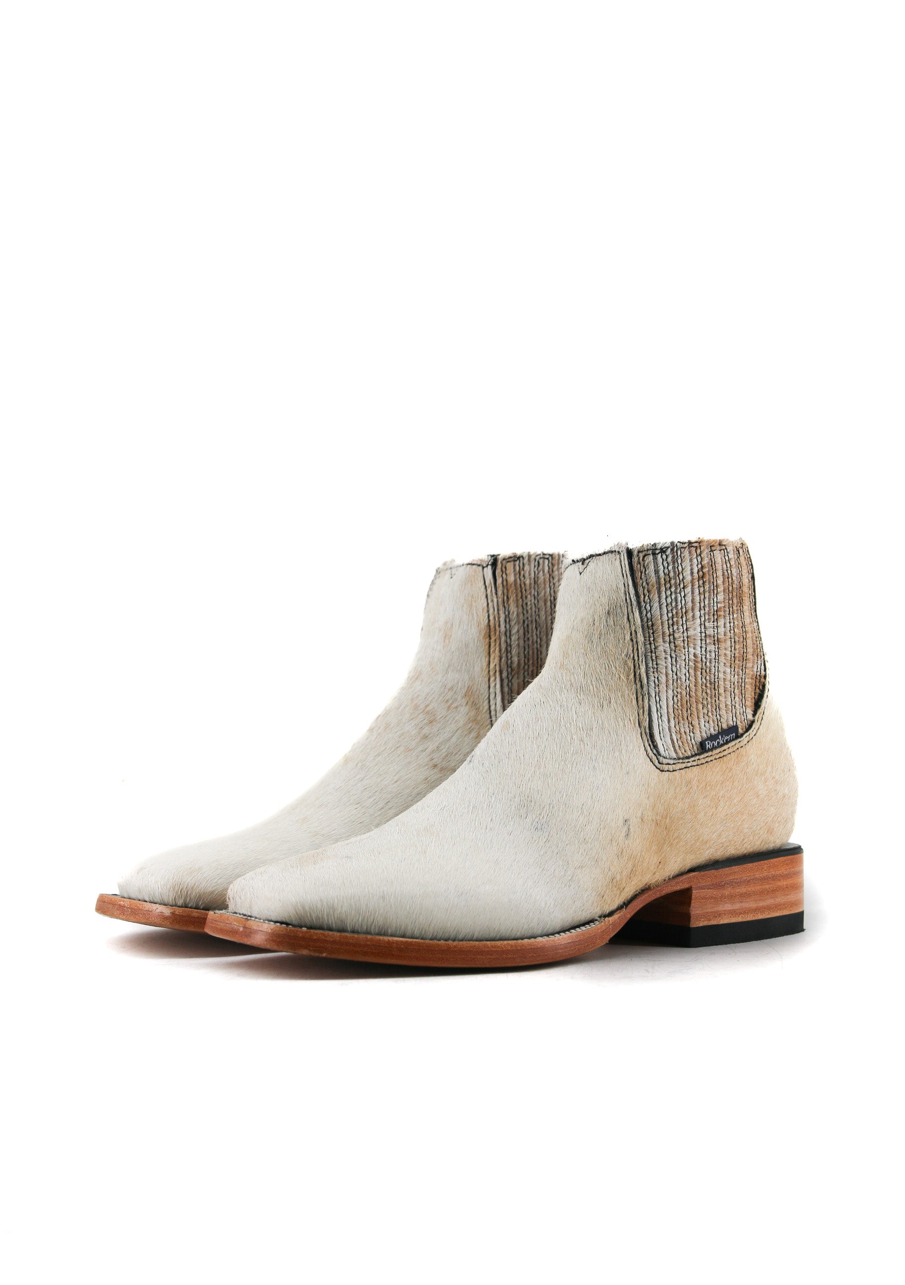 Men's Cowhide Square Toe Ankle Boot  Size 7.5 Box OM33