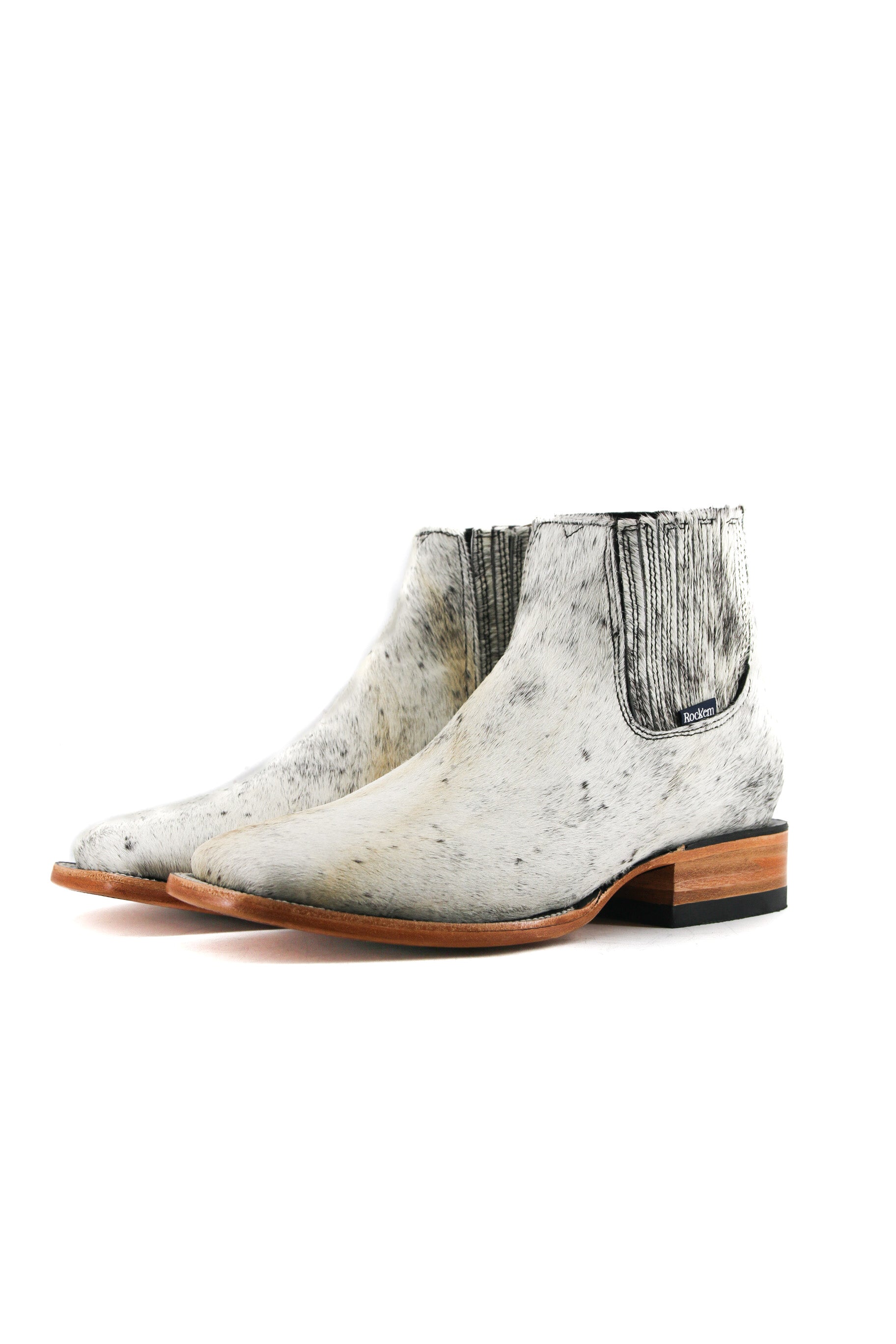 Men's Cowhide Square Toe Ankle Boot  Size 7.5 Box OM34