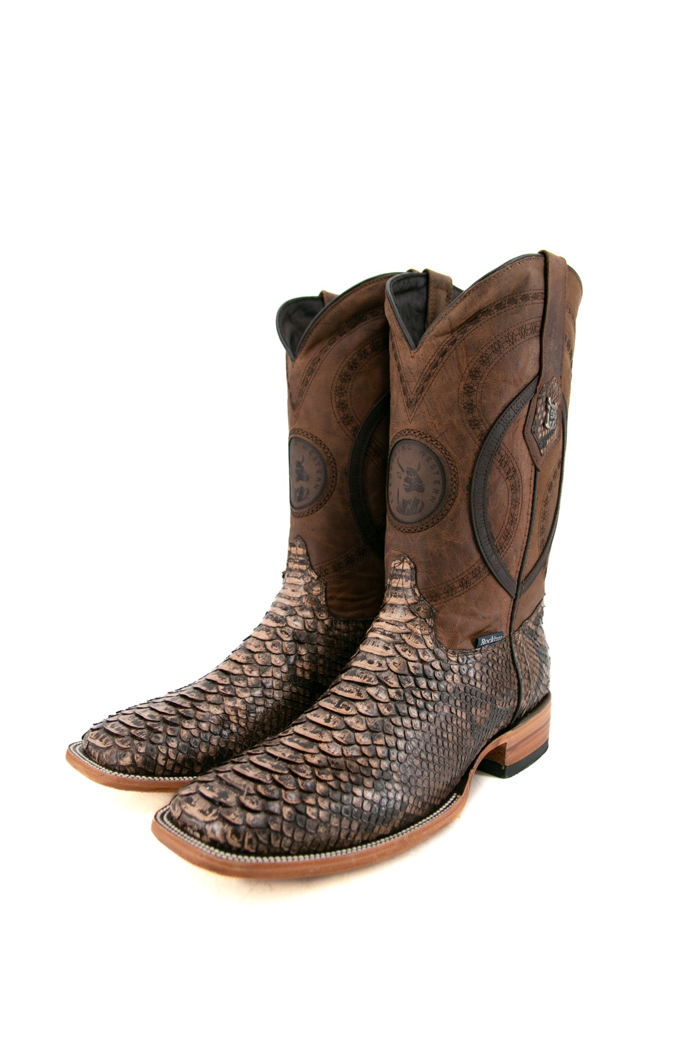 Snakeskin cowboy boots square toe online