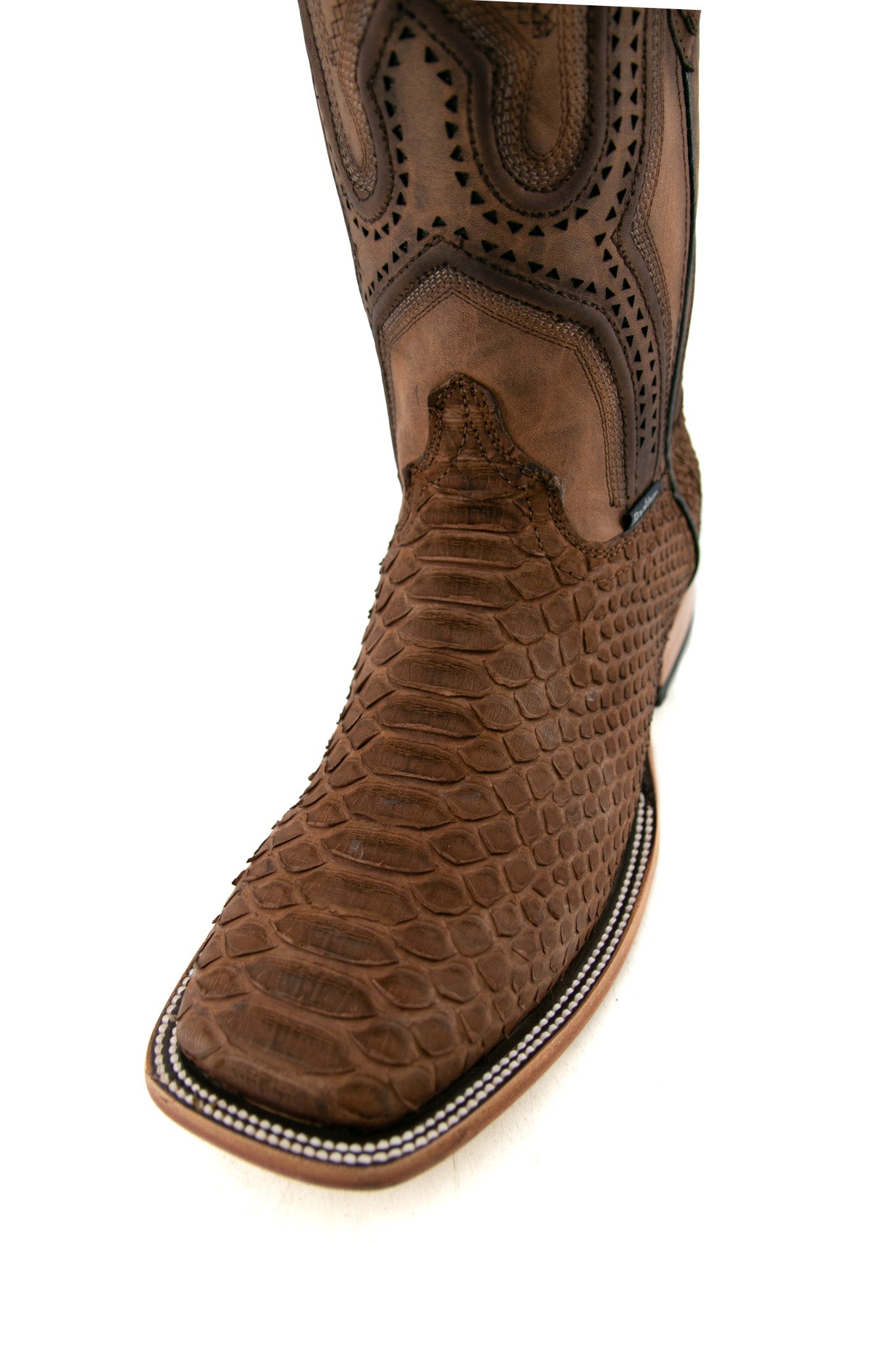 Exotic Python Matte Square Toe Cowboy Boot FINAL SALE
