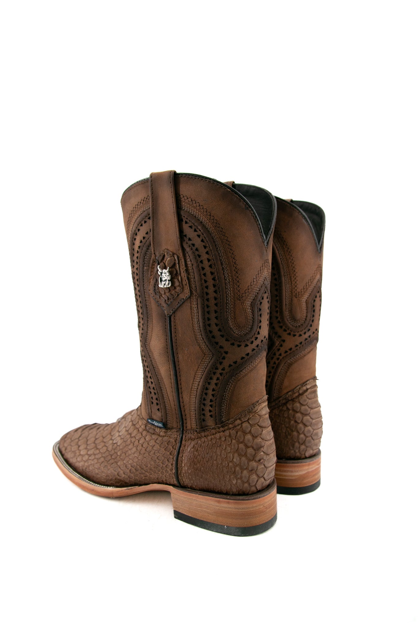 Exotic Python Matte Square Toe Cowboy Boot FINAL SALE