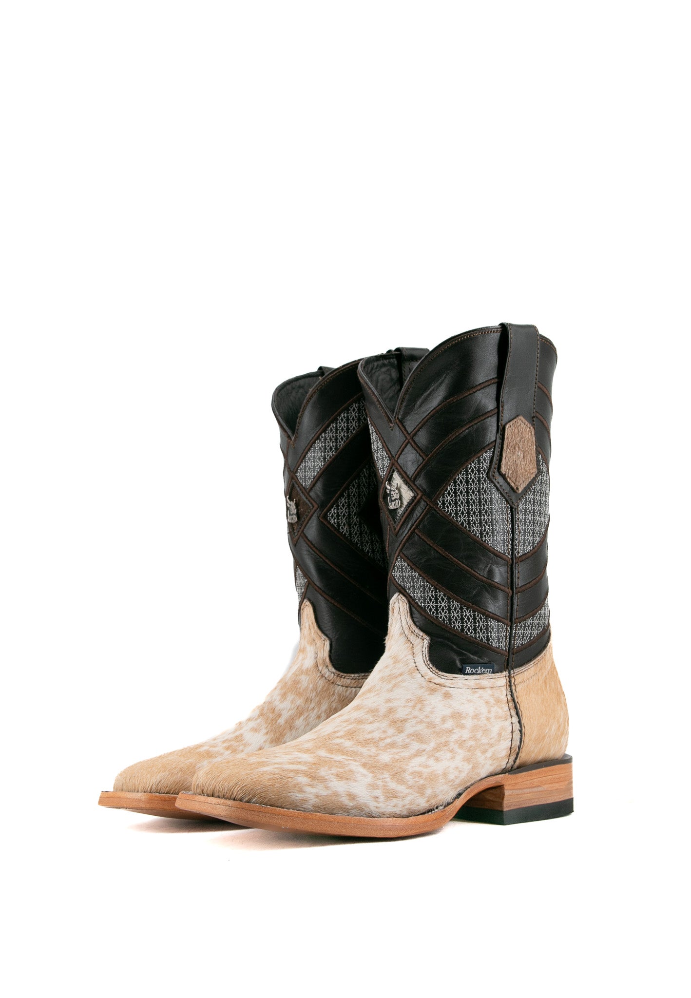 Prescott Cowhide Square Toe Cowboy Boot Size 7.5 Box DM5  display picture 3