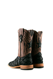 Clone Fish Pirarucu Matte Square Toe Cowboy Boot FINAL SALE