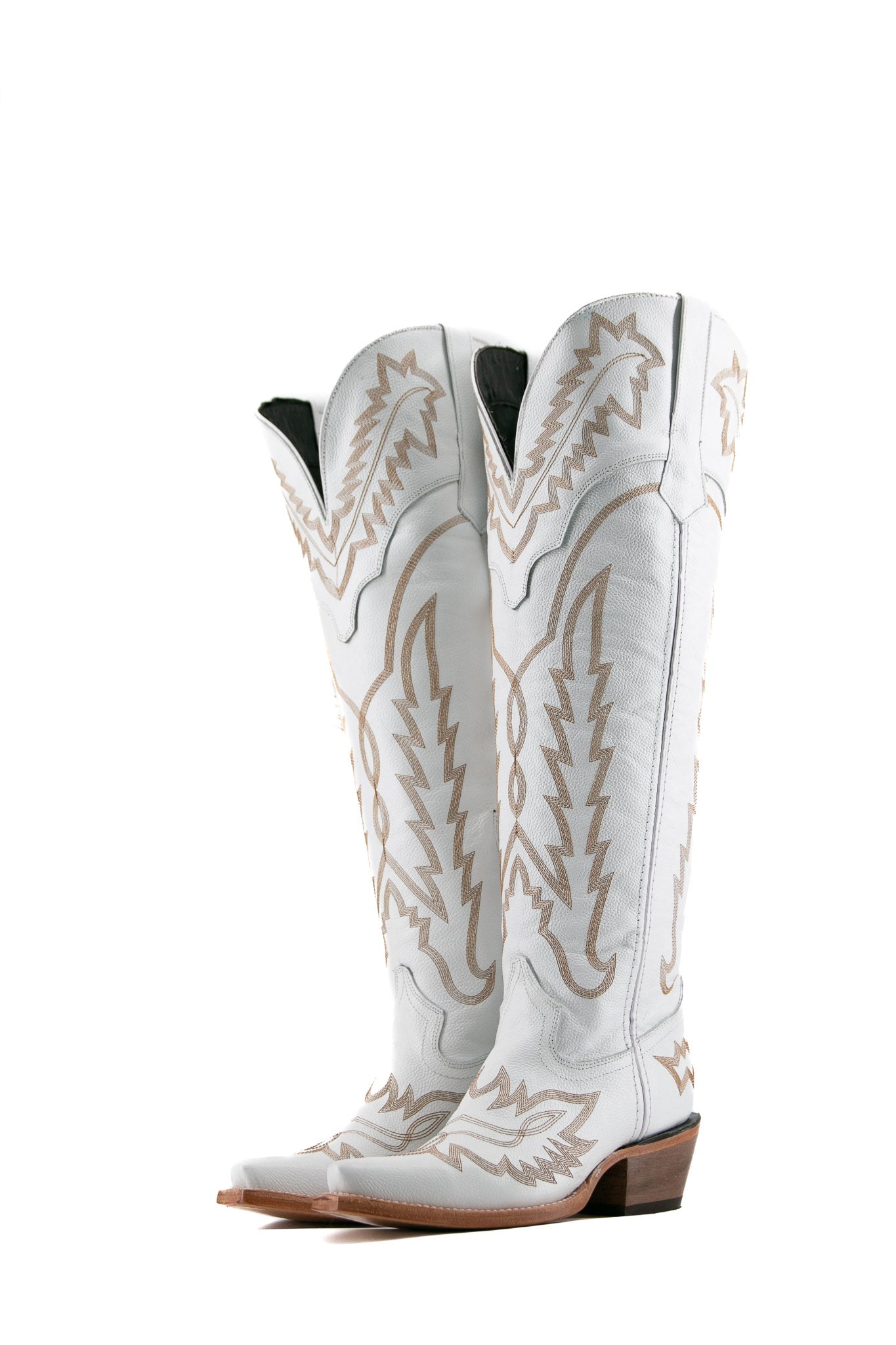 Maggie Knee High Wide Calf Snip Toe Cowgirl Boot