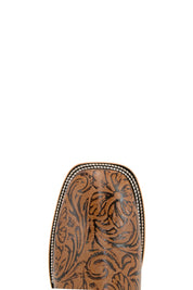 Tooled Cincelado Square Toe Cowgirl Boot FINAL SALE