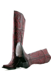 Blanca J Knee High Snip Toe Cowgirl Boot FINAL SALE