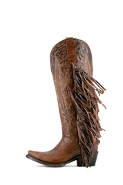 Brandy Tall Fringe Wide Calf Friendly Snip Toe Cowgirl Boot FINAL SALE