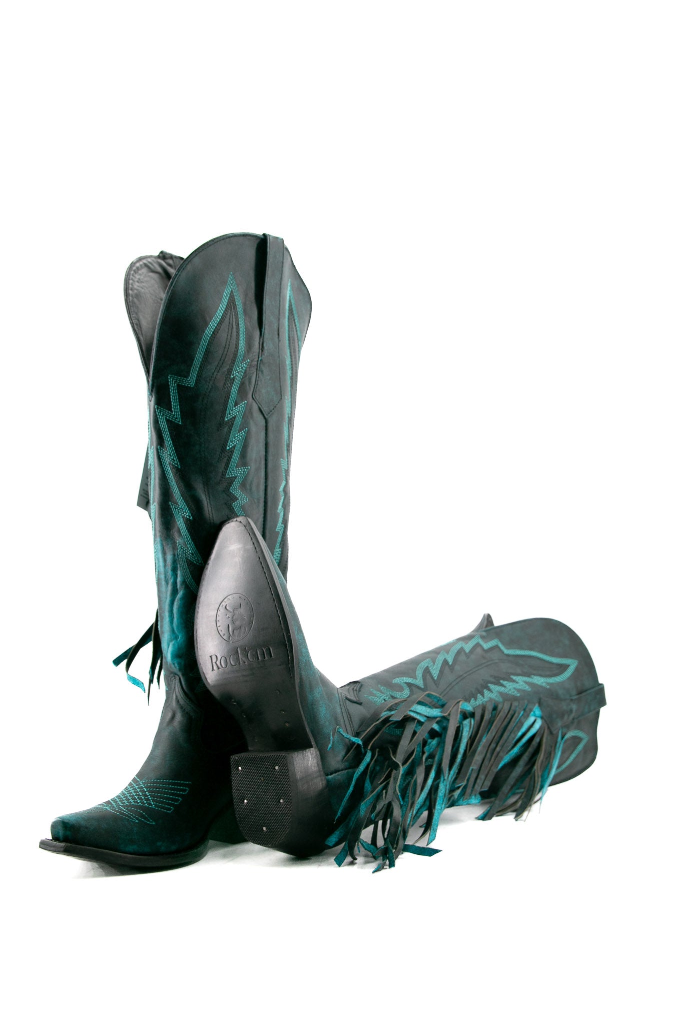 Brandy Tall Fringe Wide Calf Friendly Snip Toe Cowgirl Boot FINAL SALE
