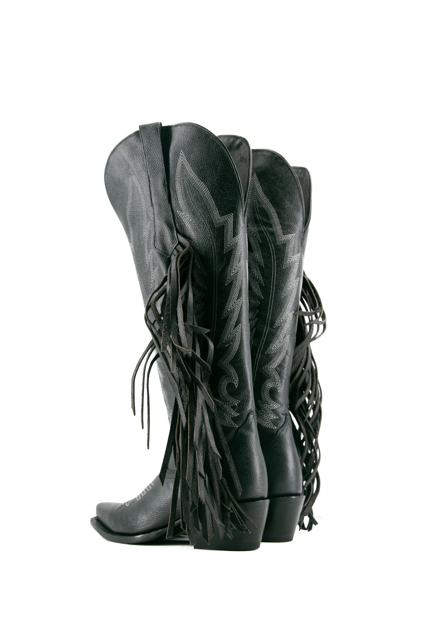 Brandy Tall Fringe Wide Calf Friendly Snip Toe Cowgirl Boot FINAL SALE