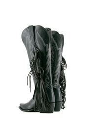 Brandy Tall Fringe Wide Calf Friendly Snip Toe Cowgirl Boot FINAL SALE