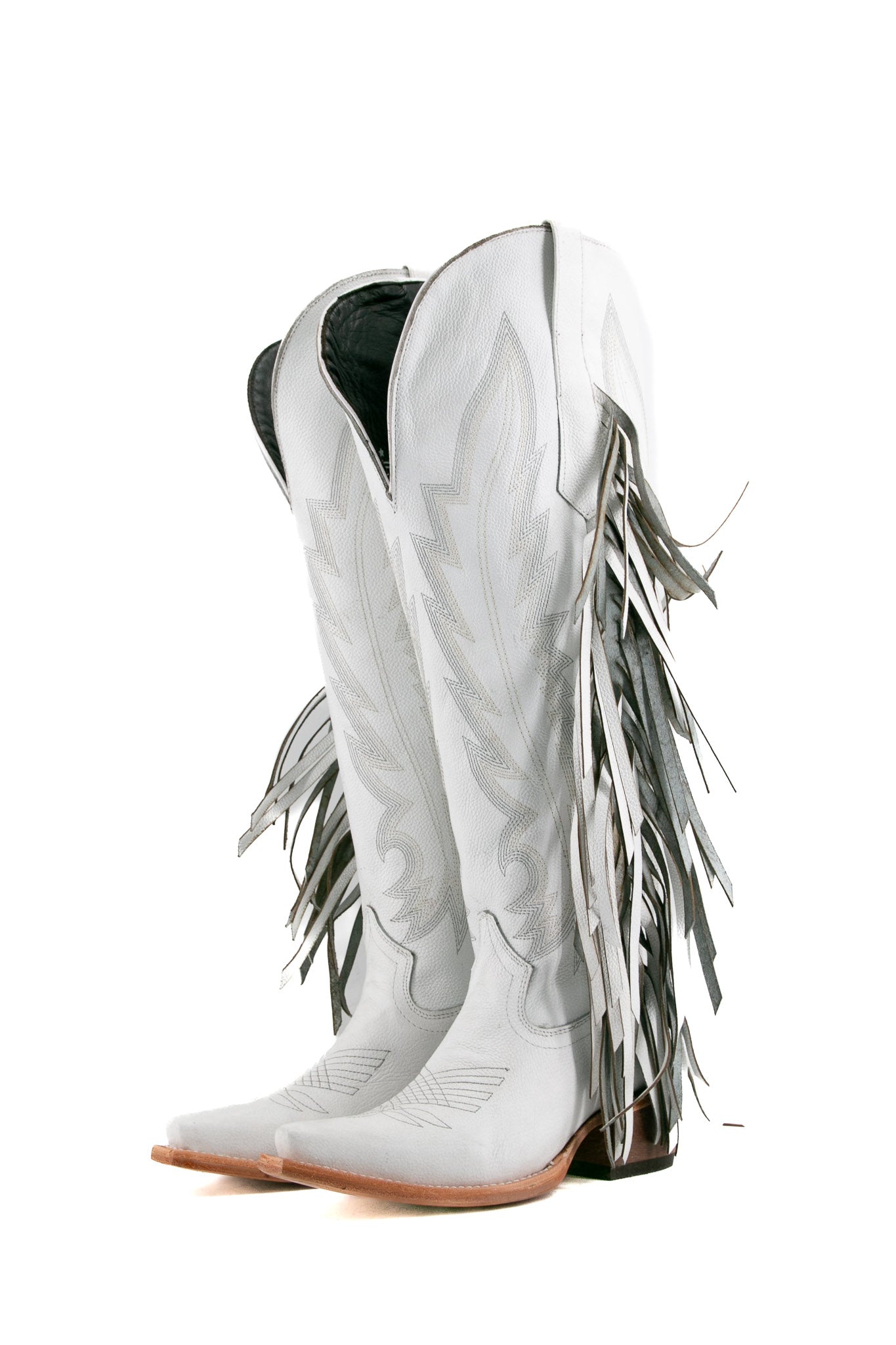 Brandy Tall Fringe Wide Calf Friendly Snip Toe Cowgirl Boot FINAL SALE