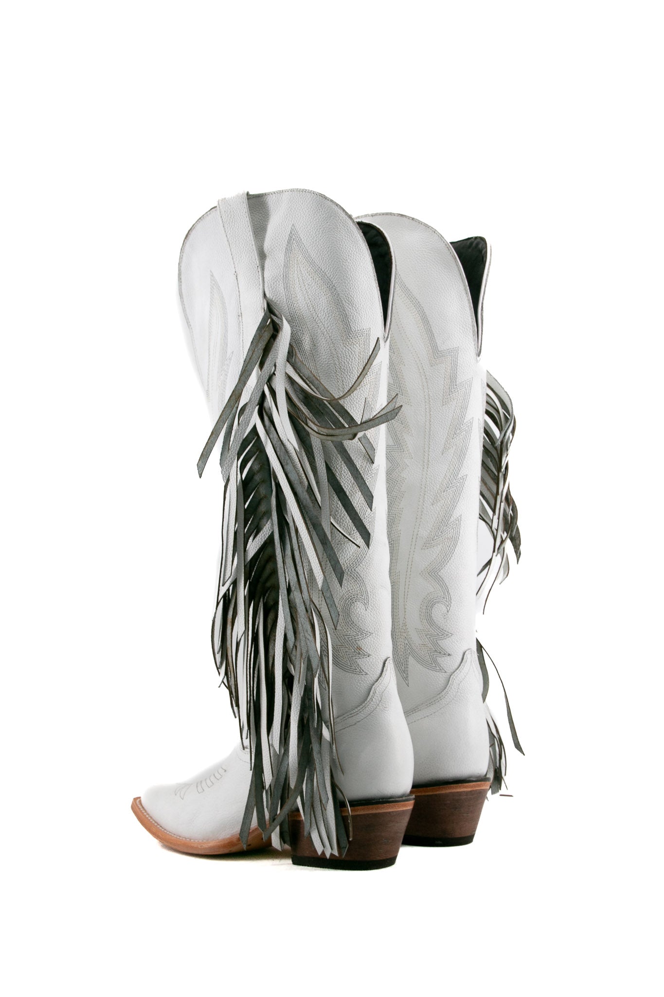 Brandy Tall Fringe Wide Calf Friendly Snip Toe Cowgirl Boot FINAL SALE