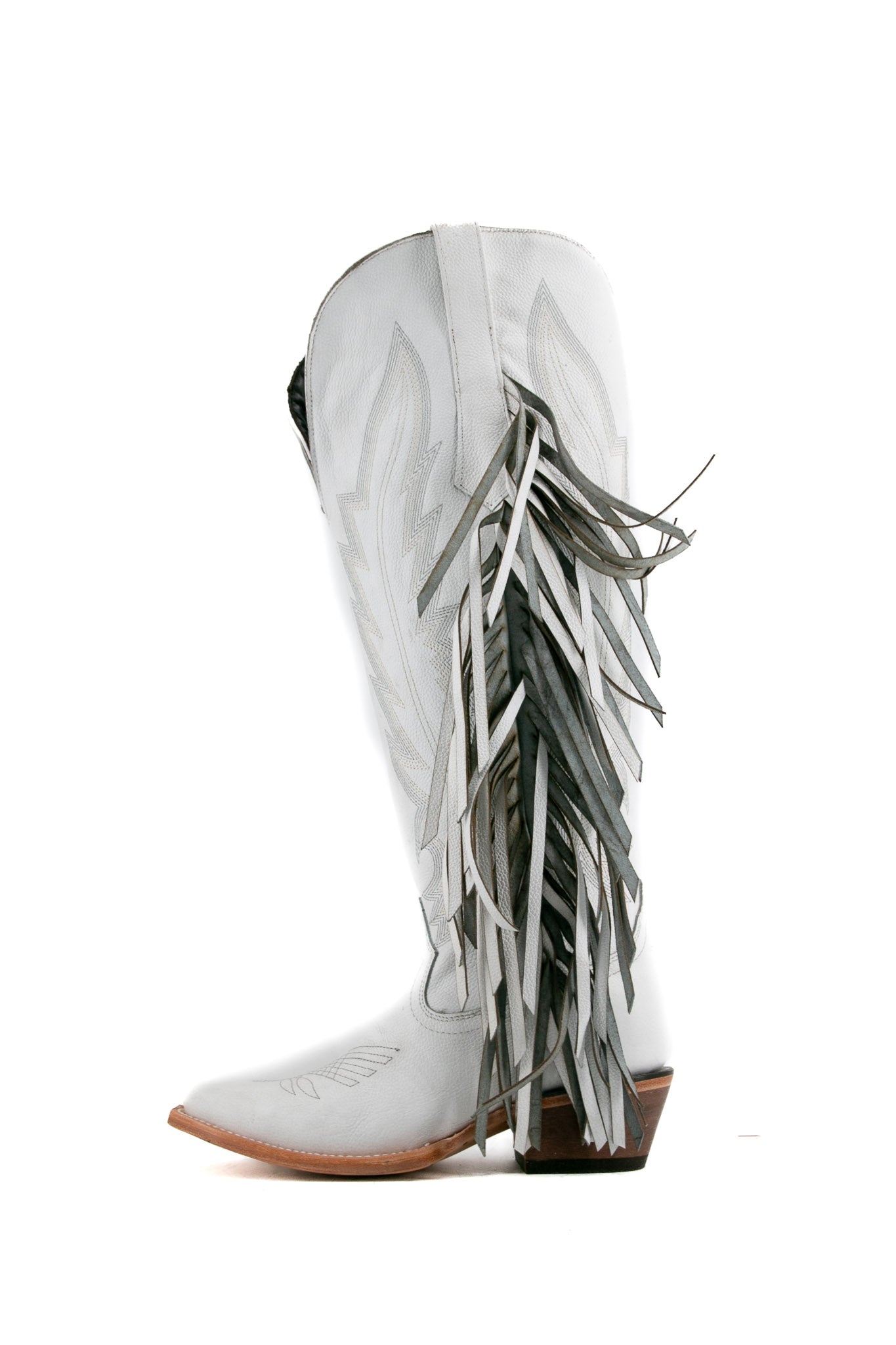 Brandy Tall Fringe Wide Calf Friendly Snip Toe Cowgirl Boot FINAL SALE