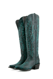 Paulina Tall Wide Calf Friendly Snip Toe Cowgirl Boot FINAL SALE