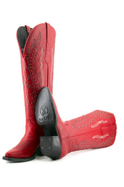 Paulina Tall Wide Calf Friendly Snip Toe Cowgirl Boot FINAL SALE