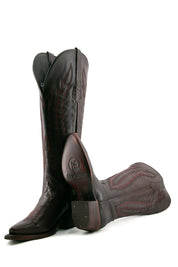Gia Tall Wide Calf Snip Toe Cowgirl Boot