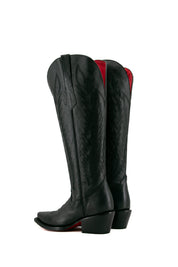 Gia Tall Red Bottom Wide Calf Snip Toe Cowgirl Boot