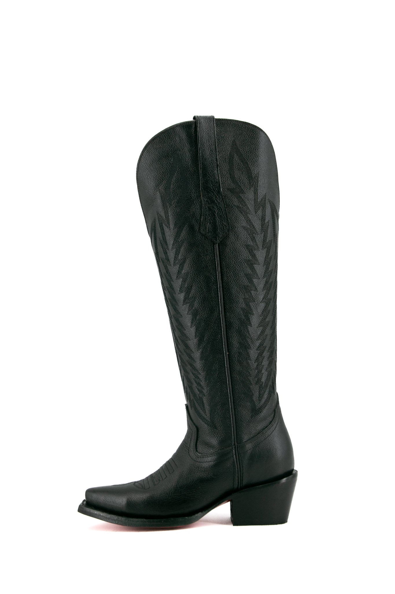 Gia Tall Red Bottom Wide Calf Snip Toe Cowgirl Boot