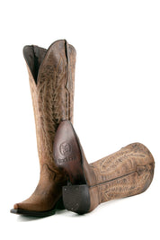 Gia Tall Wide Calf Snip Toe Cowgirl Boot