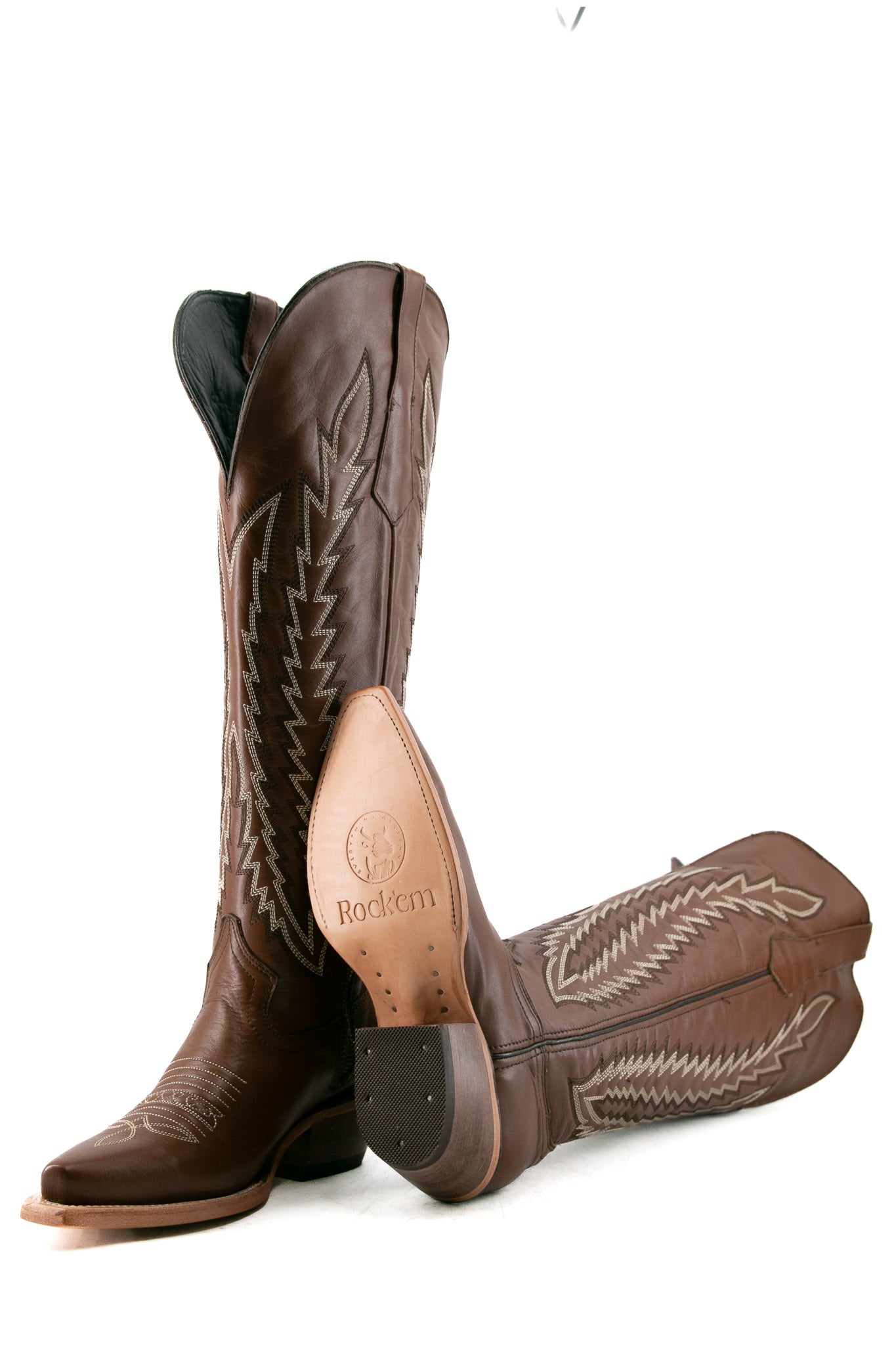 Gia Tall Wide Calf Snip Toe Cowgirl Boot