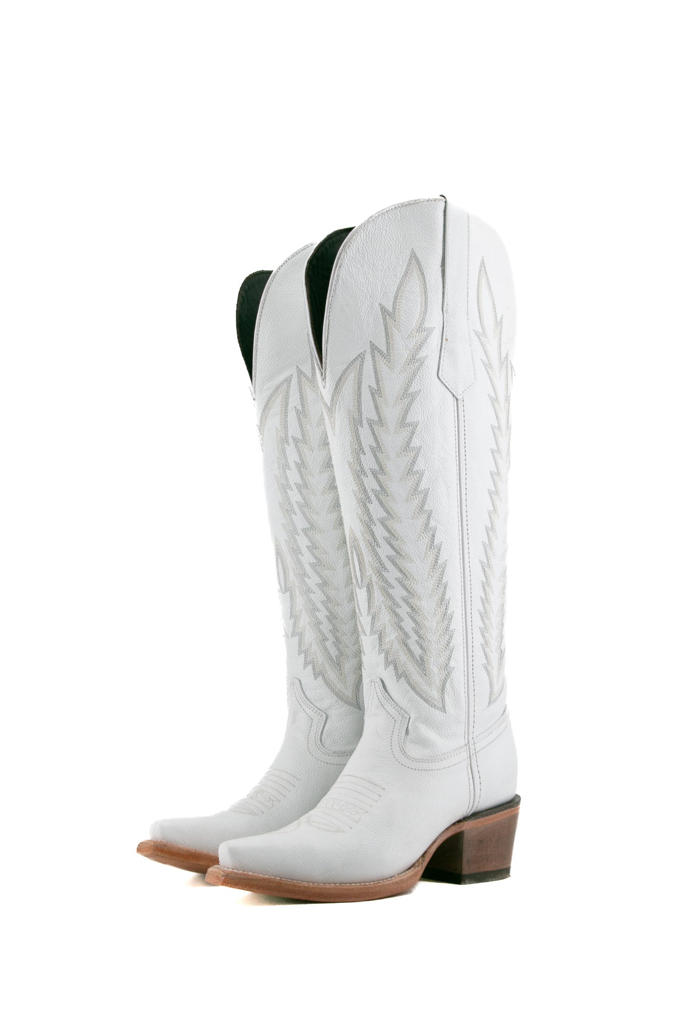 White wide calf boots fashion