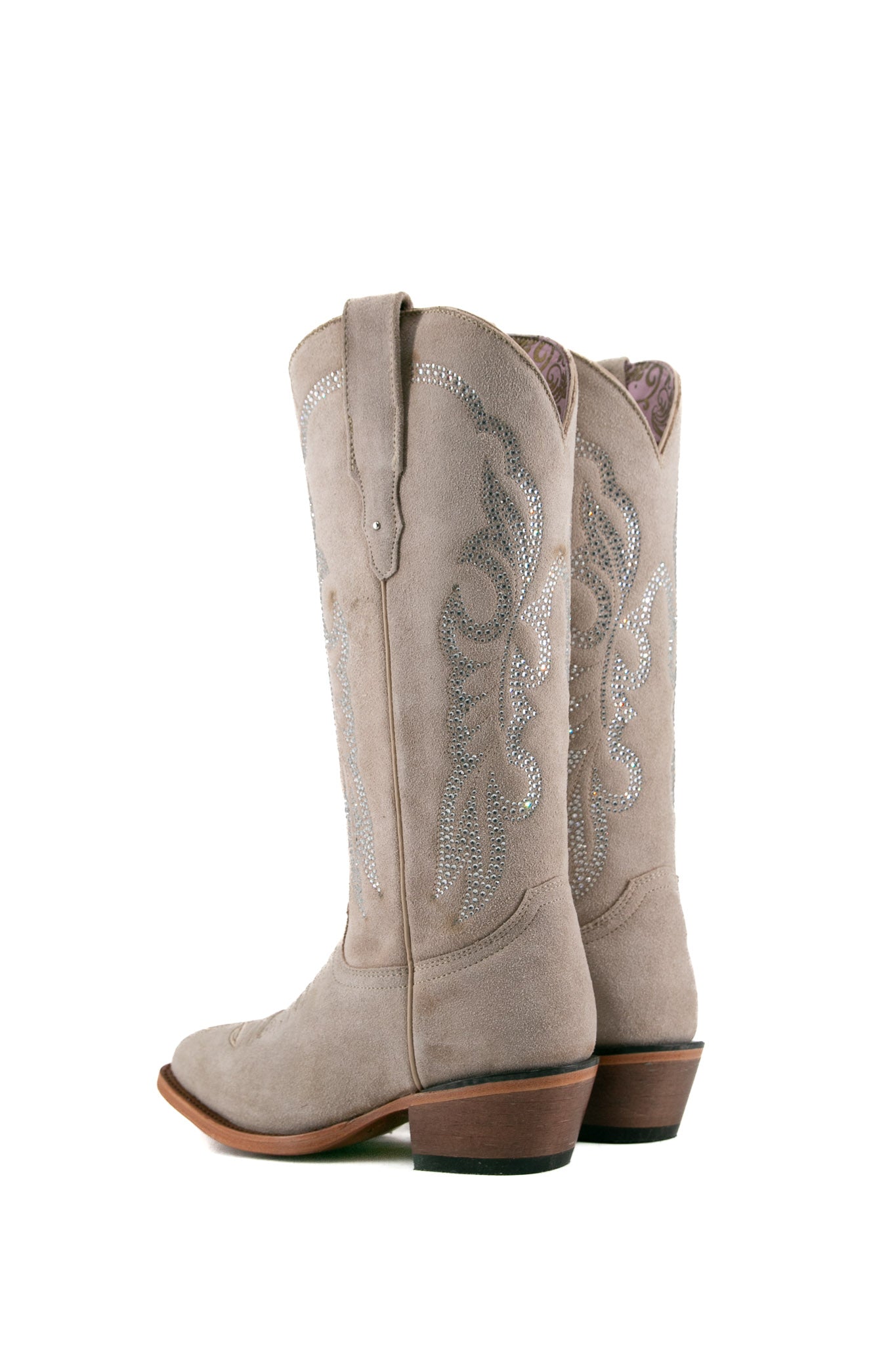 Gema Suede Midi Round Toe Cowgirl Boot FINAL SALE