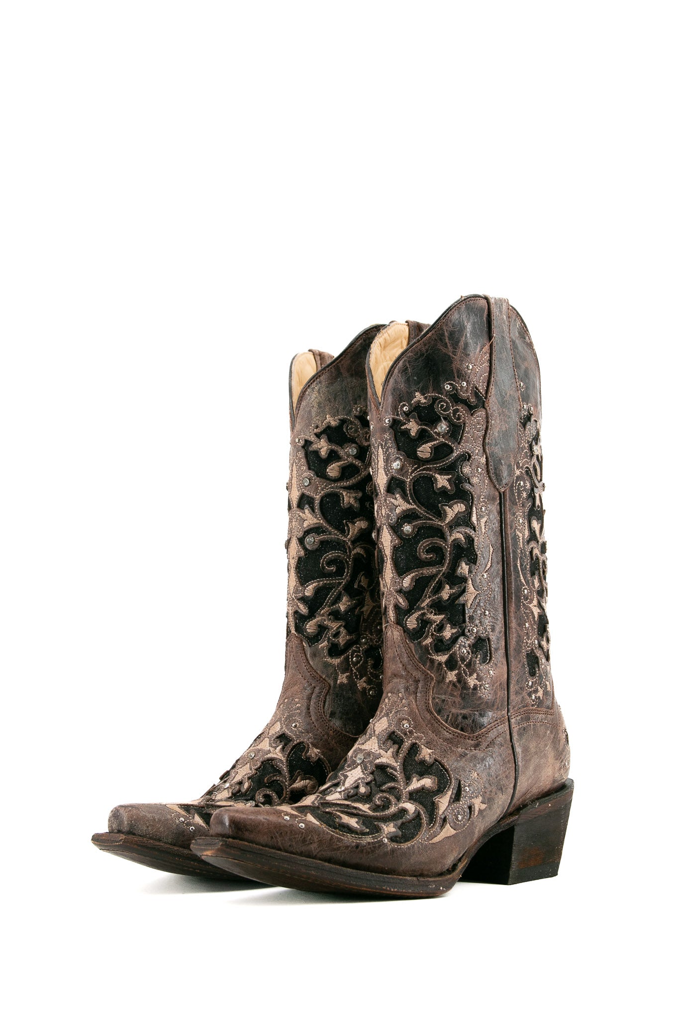 Crocodile Patchwork Ext Square Toe Cowboy Boot FINAL SALE Rock Em