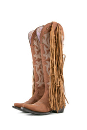 Adelise Tall Fringe Snip Toe Cowgirl Boot FINAL SALE