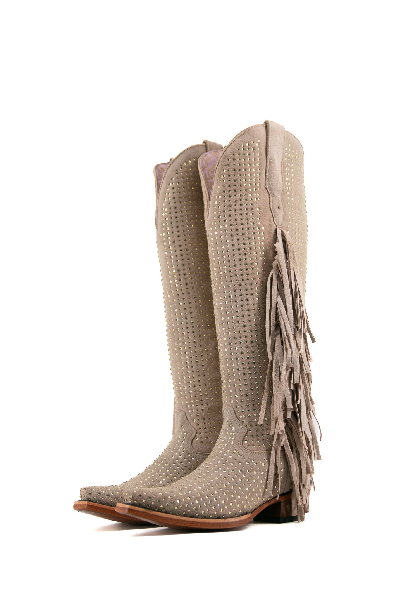 Vegas Sparkles Rhinestone Fringe Tall Snip Toe Cowgirl Boot FINAL SALE