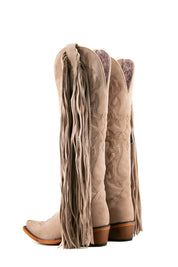 Maite Gamuza Tall Fringe Snip Toe Cowgirl Boot FINAL SALE