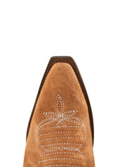 Maite Gamuza Tall Fringe Snip Toe Cowgirl Boot FINAL SALE