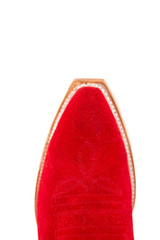 Gia Suede Tall Wide Calf Snip Toe Cowgirl Boot