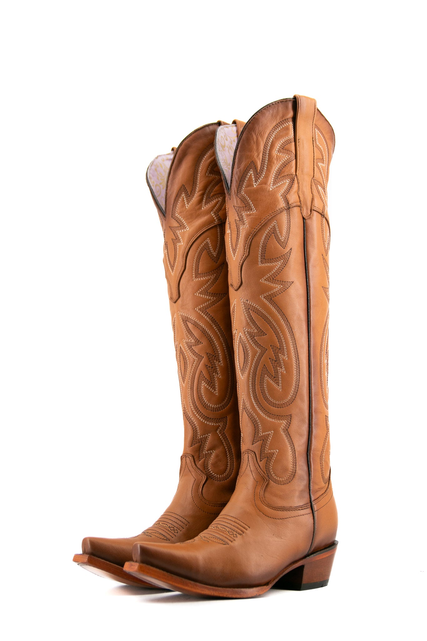 Julieta Knee High Tall Snip Toe Cowgirl Boot