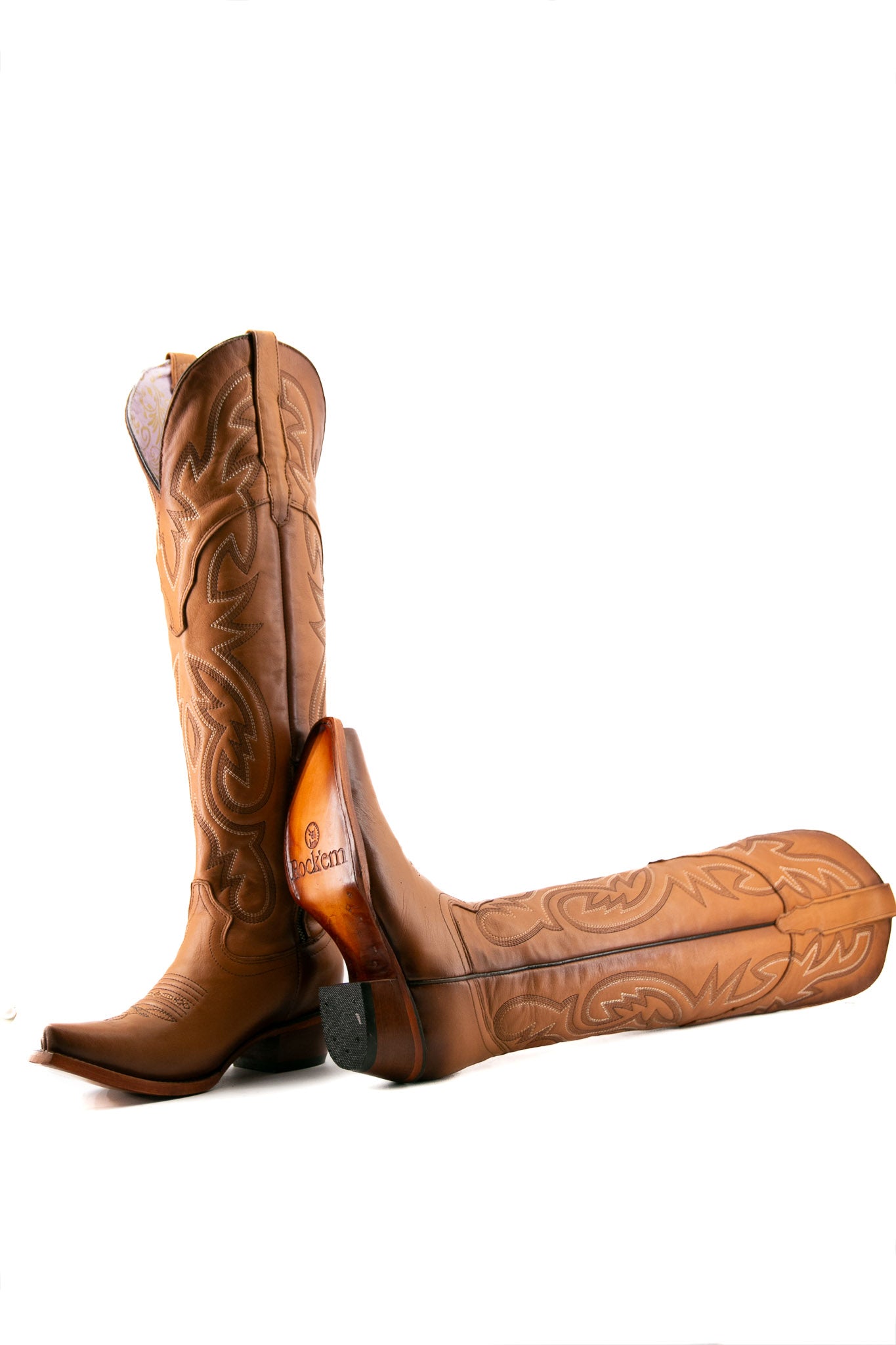 Julieta Knee High Tall Snip Toe Cowgirl Boot