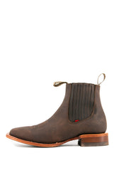 Bessero Leather Rhino Square Toe Men's Ankle Boot FINAL SALE