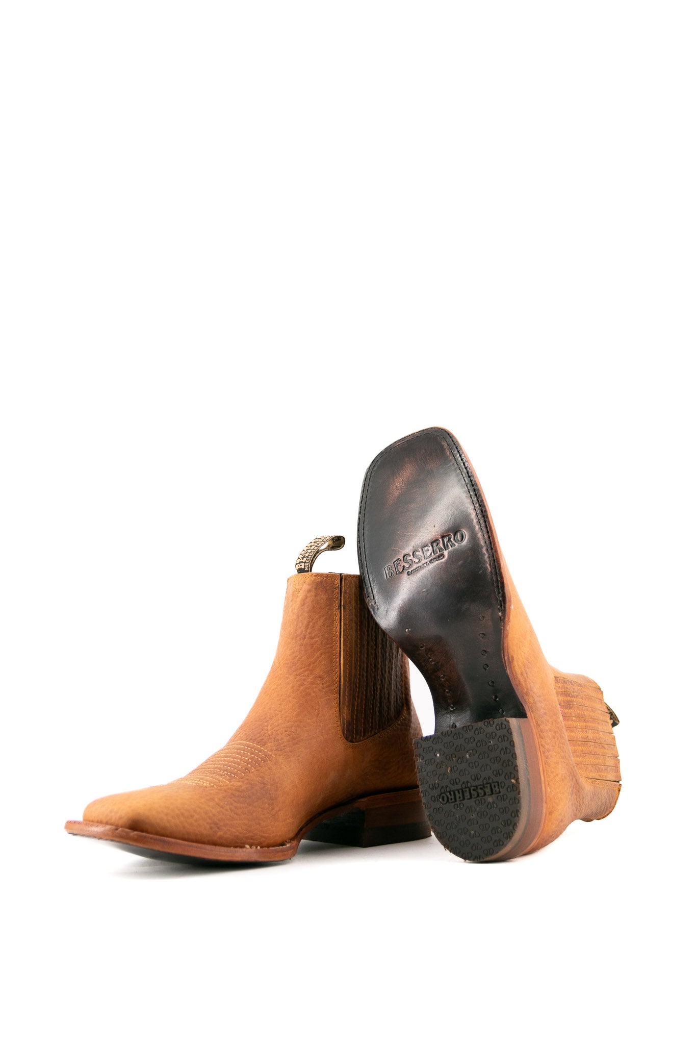 Bessero Leather Rhino Square Toe Men's Ankle Boot FINAL SALE