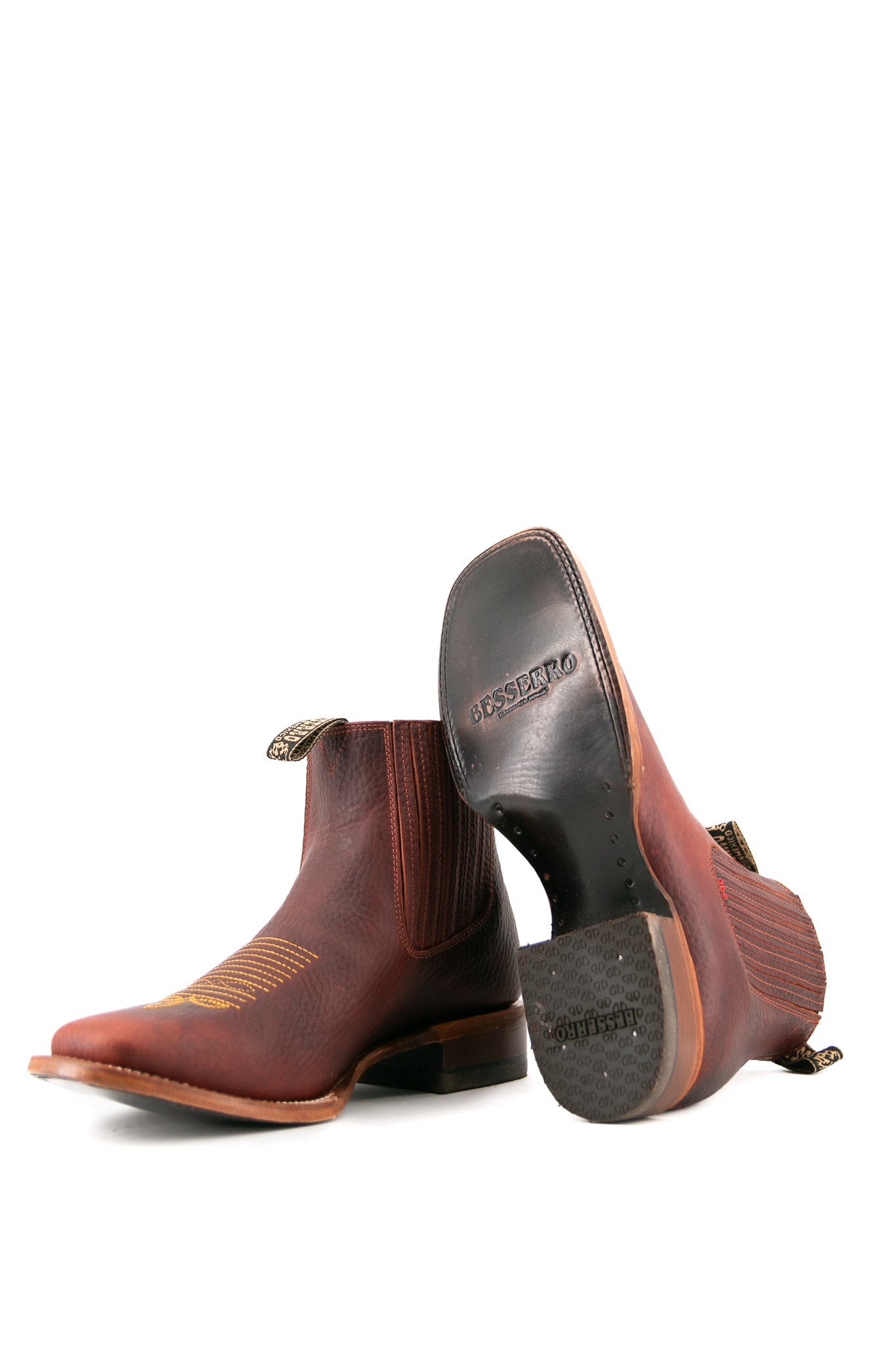 Bessero Leather Rhino Square Toe Men's Ankle Boot FINAL SALE