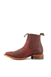 Bessero Leather Rhino Square Toe Men's Ankle Boot FINAL SALE