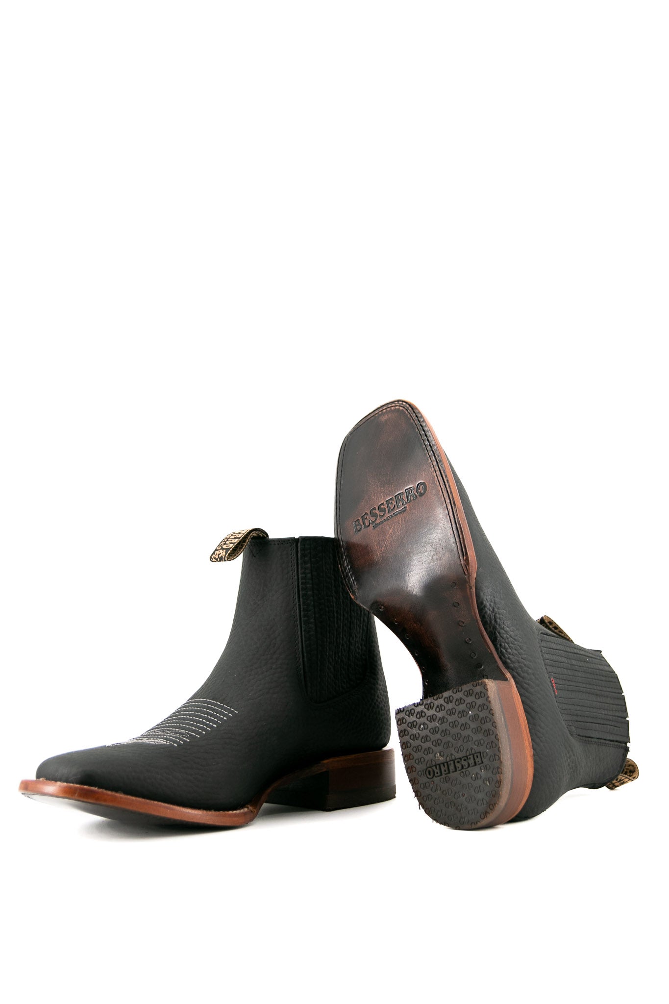 Bessero Leather Rhino Square Toe Men's Ankle Boot FINAL SALE