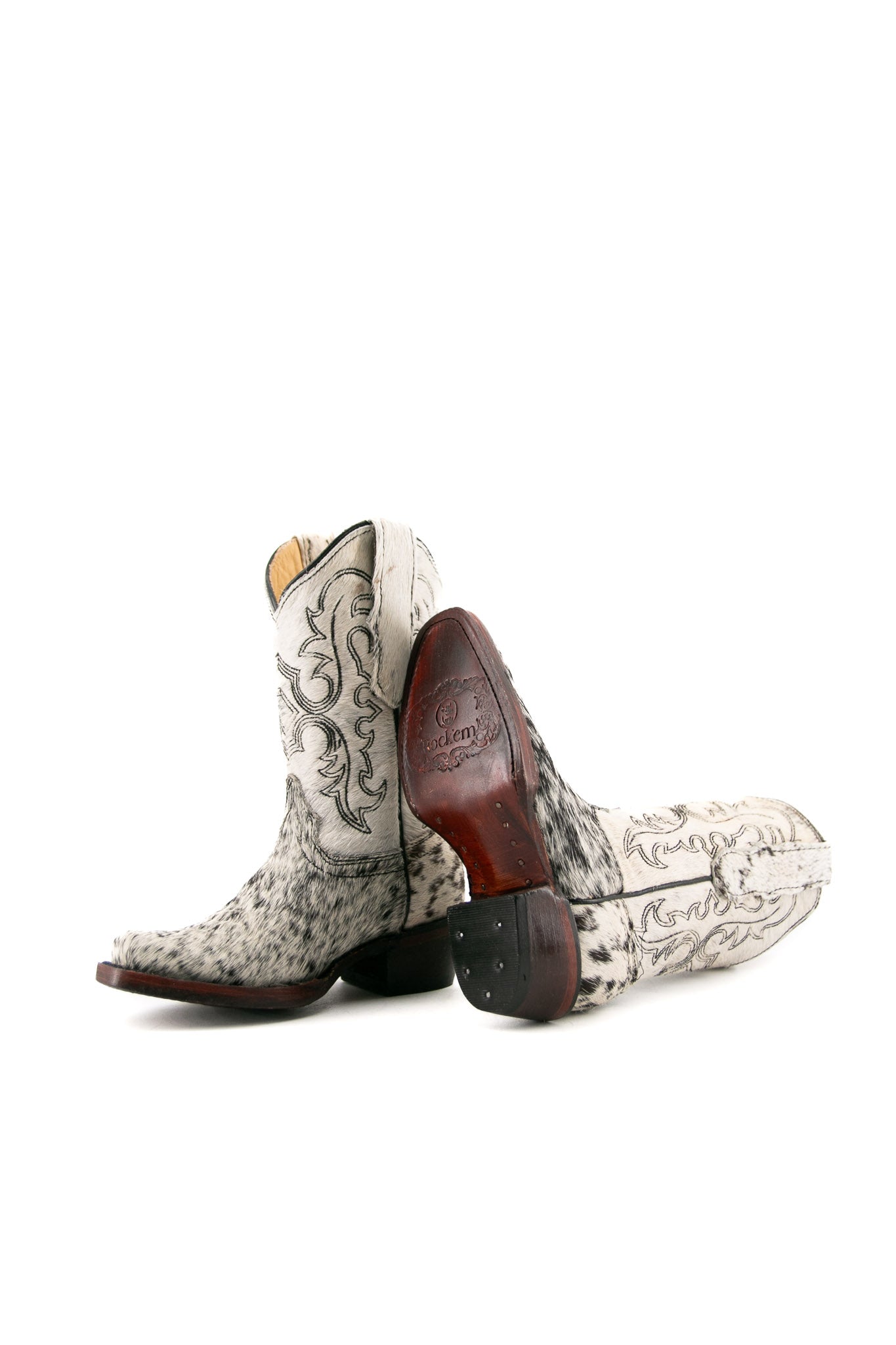 Little Katherine Cowhide Retro Cowgirl Boot
